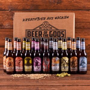 WACKEN BRAUEREI Craft Beer Box 20 x 0.33 L Various Varieties | GöTTERE | Viking Craftbeer Set Gift for Men | Viking Kraft Beer Gift for Men | Party Festival Heavy Metal