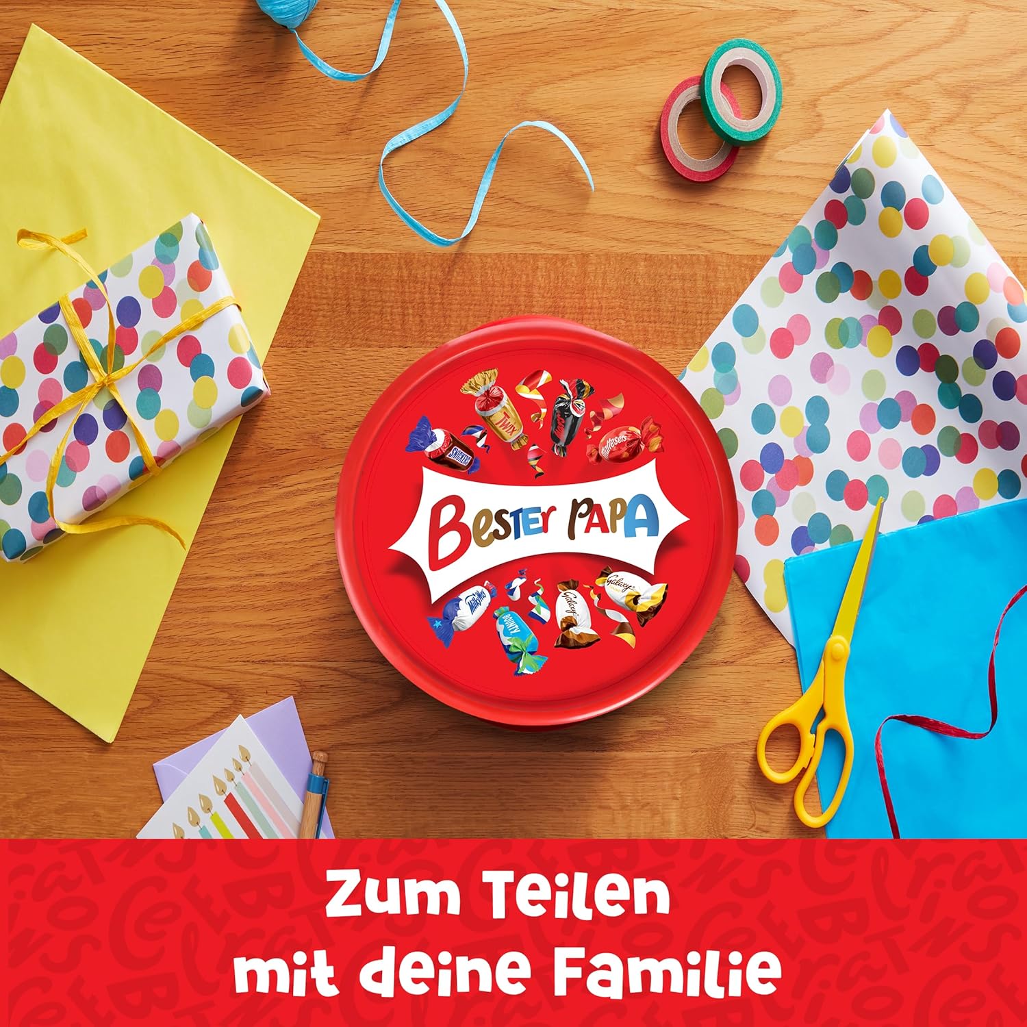 Celebrations "Bester Papa" Personalised Tin | Chocolate Mix | Father's Day | Gift Box | 1 x 600g Tin – Bild 3
