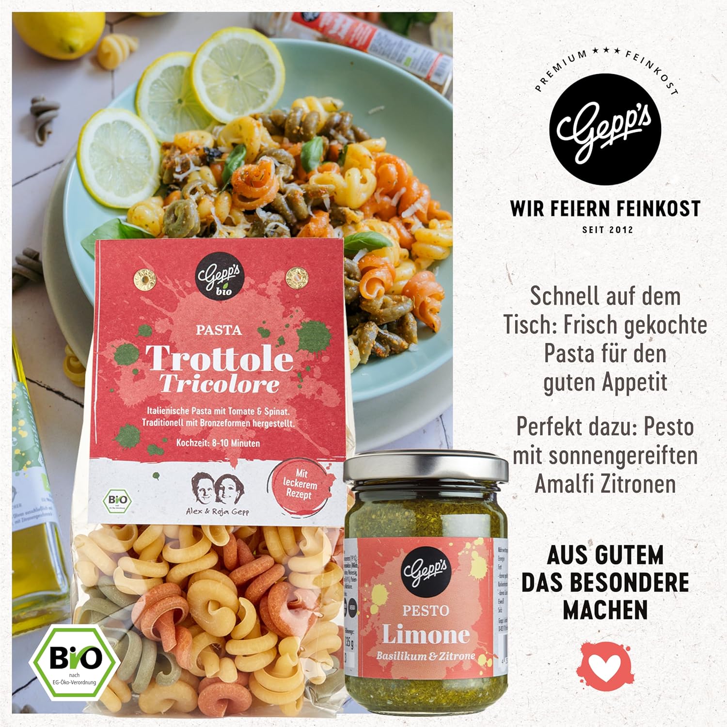 Gepp's Feinkost Wonder Bag – Better More Noodles than Worry I Gift Idea for Mother's Day with Delicacies such as Italian-Made Pasta, Pesto Lime, Organic Bruschetta Dip – Bild 7