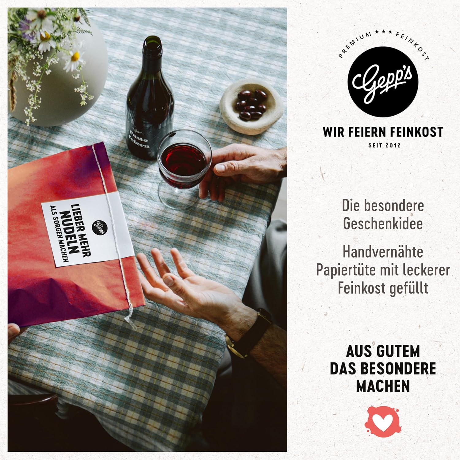 Gepp's Feinkost Wonder Bag – Better More Noodles than Worry I Gift Idea for Mother's Day with Delicacies such as Italian-Made Pasta, Pesto Lime, Organic Bruschetta Dip – Bild 9