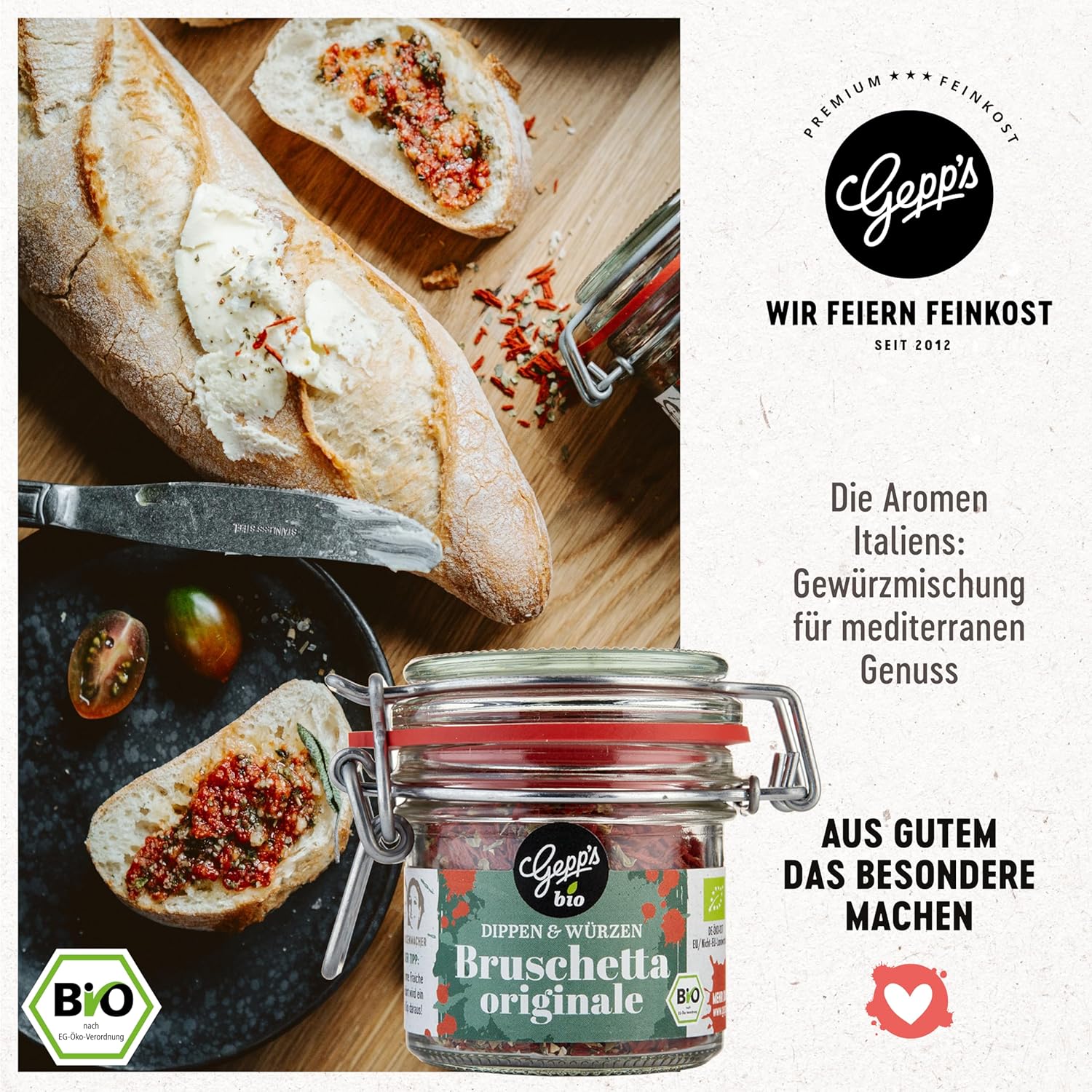 Gepp's Feinkost Wonder Bag – Better More Noodles than Worry I Gift Idea for Mother's Day with Delicacies such as Italian-Made Pasta, Pesto Lime, Organic Bruschetta Dip – Bild 4