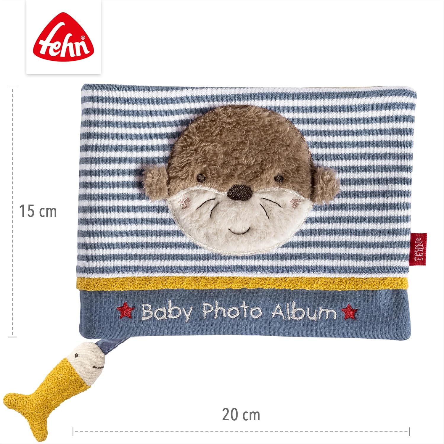 Fehn Otter Photo Album – Discover, Research, Feeling: Playfully Remember Faces and Learn Names with the Fabric Photo Album, for Babies and Toddlers from 0+ Months – Bild 4