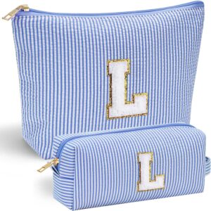 Parima Gifts for Girls Women – Personalised Cosmetic Bag Make Up Bag Women’s Cosmetic Bag with Letter L Personalised Gifts for Women Girls Mother’s Day Gifts for Mum
