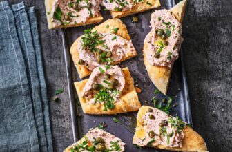 Pinsa-Häppchen mit Thunfischcreme
