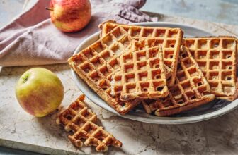 Apfel-Dinkelwaffeln