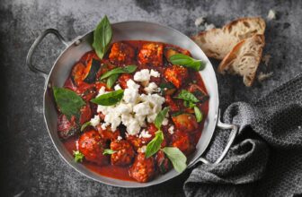 Bifteki-Feta-Pfanne