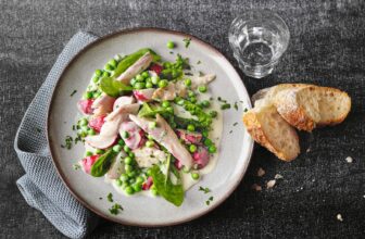 Erbsensalat mit Räucherfisch