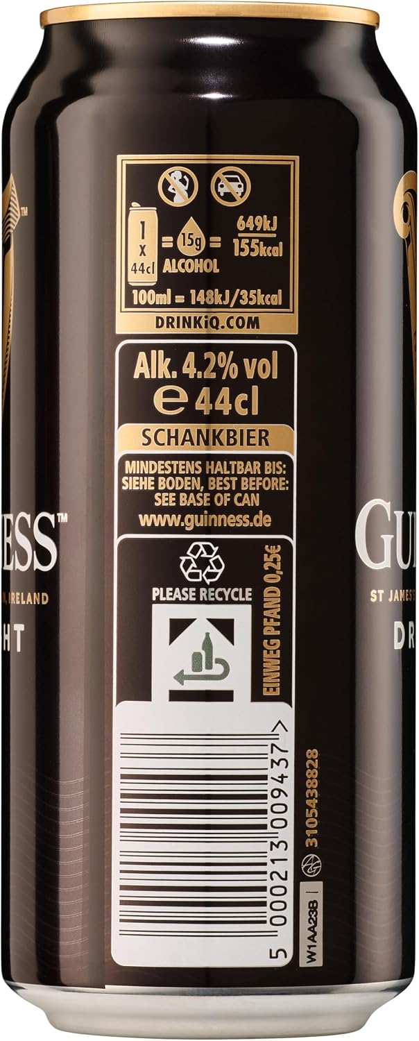 Guinness Draught Disposable 4 x 0.44 L Tin – Bild 4