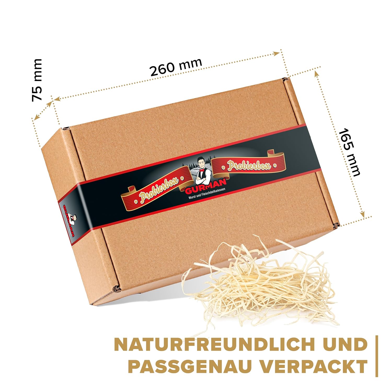 GURMAN Salami Gift Box Guest Box 800 g - Sausage Set with 2 Cooking Salami Varieties (Kaiserbrandy 500 g, Vienna Gold Piece 300 g) – Bild 6