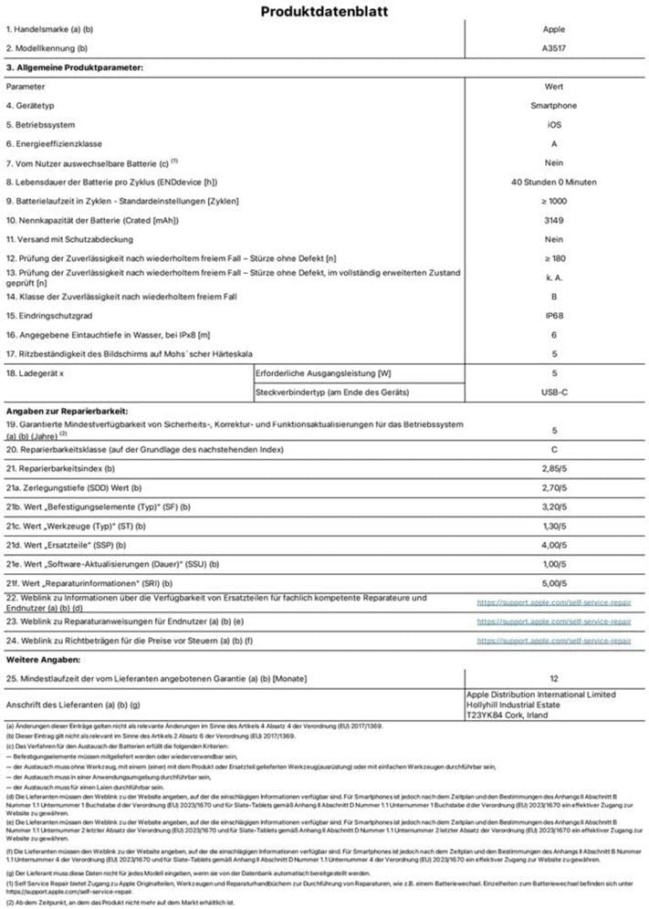 Apple iPhone Air 1 TB: Thinnest iPhone Ever, 6.5 Inch Display with ProMotion up to 120 Hz, Strong A19 Pro Chip, Centre Stage Front Camera, Battery for All Day, eSim; Sky Blue – Bild 7
