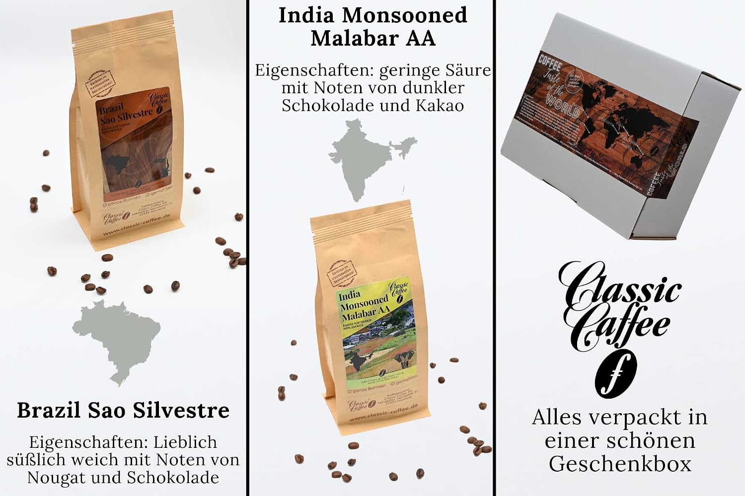 Classic Caffee - Premium Coffee World Travel Tasting Set 5 x 200 g Coffee Gift Set from Around the World - Coffee Lovers Gift - 100% Arabica - Medium Roast (Ground) – Bild 5