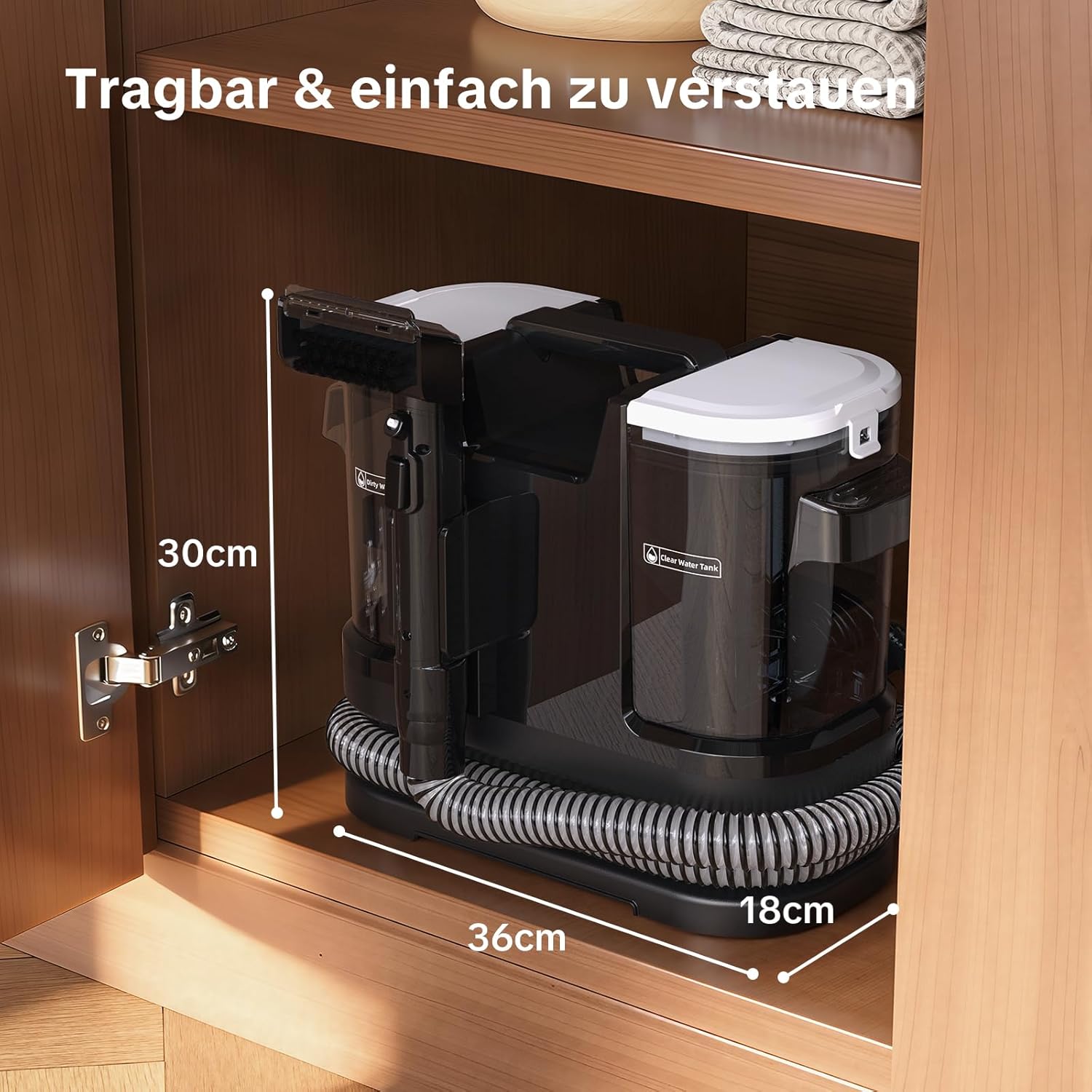 Lubluelu Upholstery cleaner device, 1400 W, 20 kPa, heats water in 10 – Bild 10
