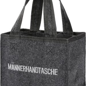 Nordstern Men's Felt Handbag with 6 Compartments for Father's Day, Birthday or as a Gift - 24 x 15 cm
