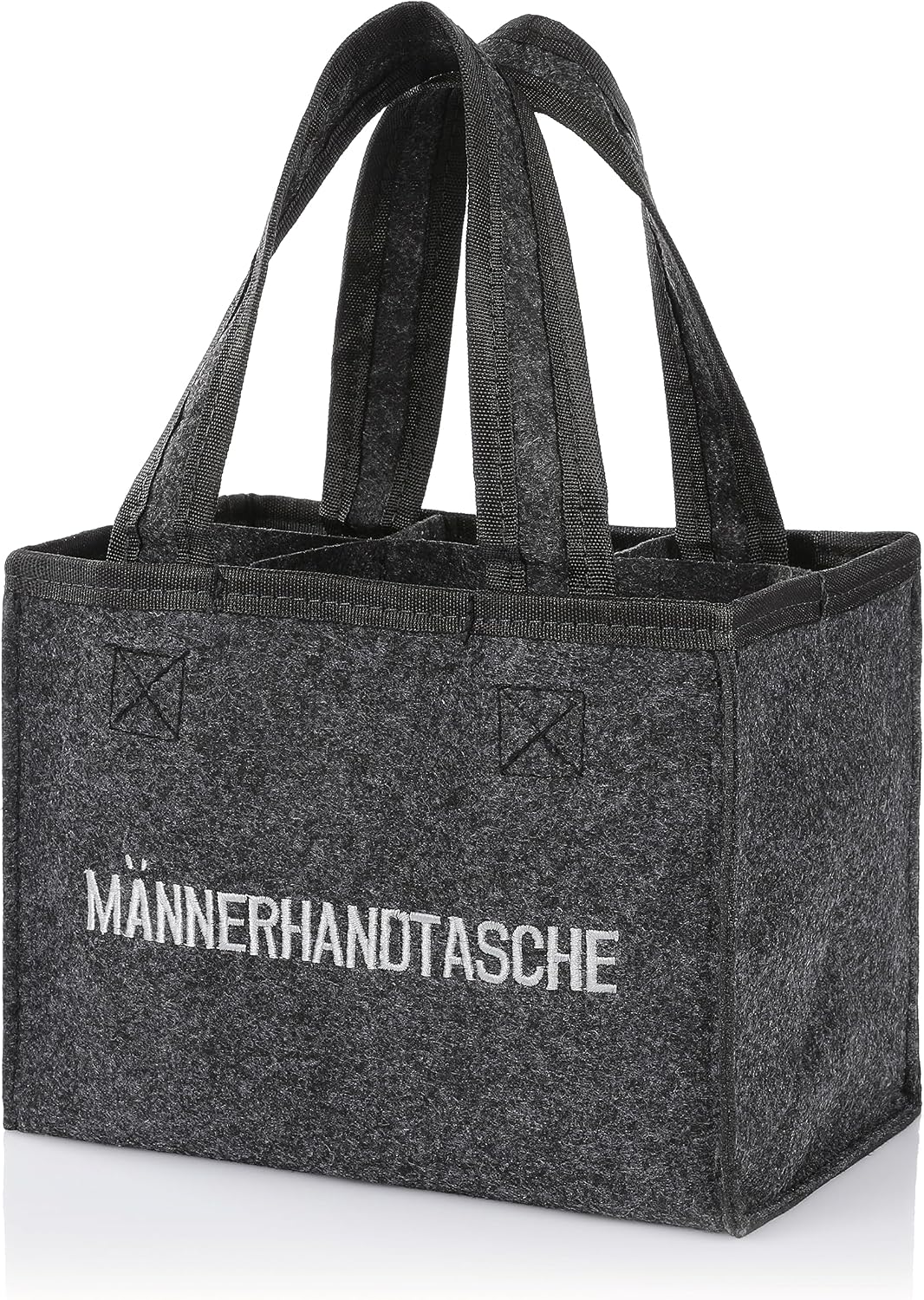 Nordstern Men's Felt Handbag with 6 Compartments for Father's Day, Birthday or as a Gift - 24 x 15 cm