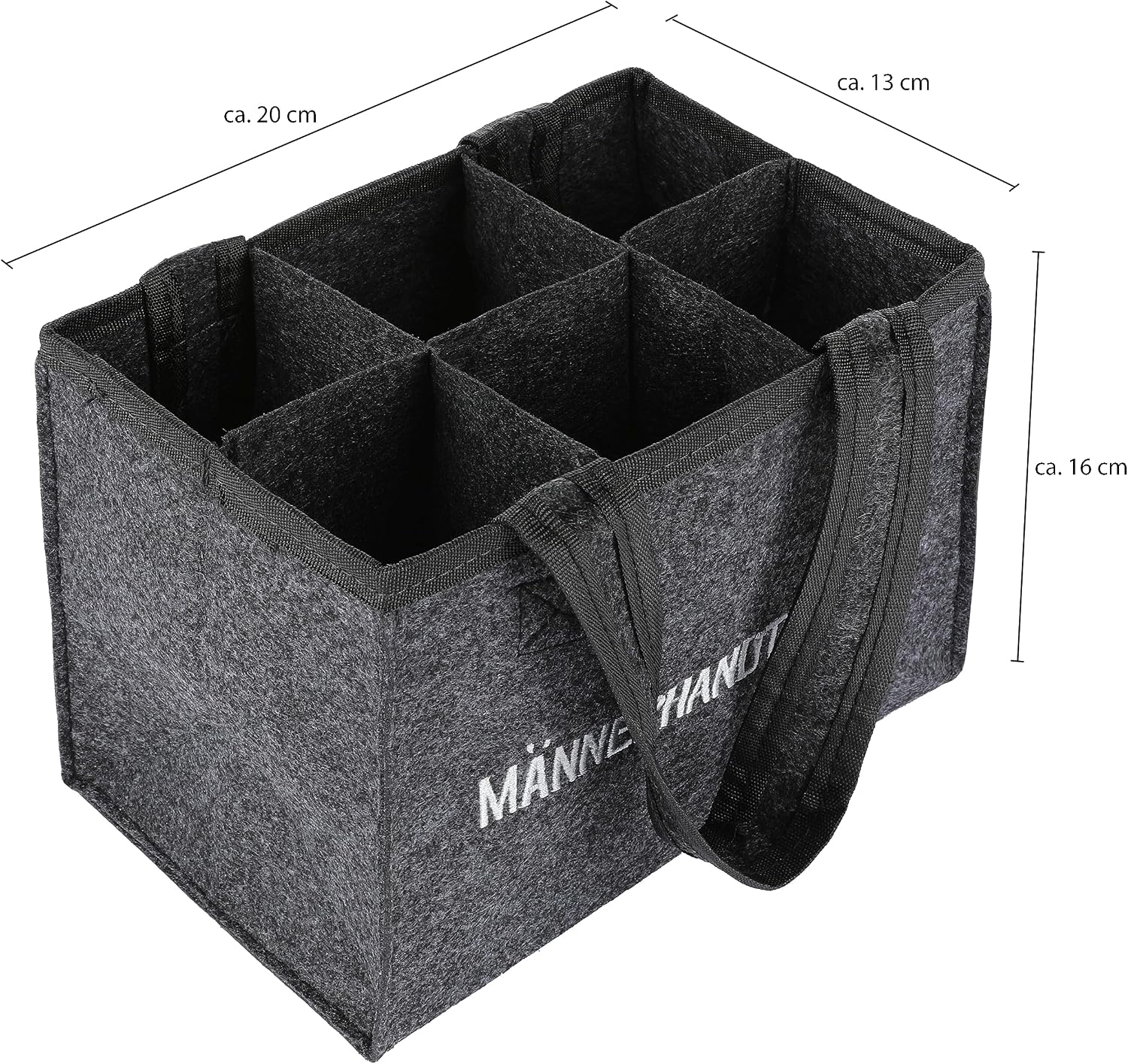 Nordstern Men's Felt Handbag with 6 Compartments for Father's Day, Birthday or as a Gift - 24 x 15 cm – Bild 4