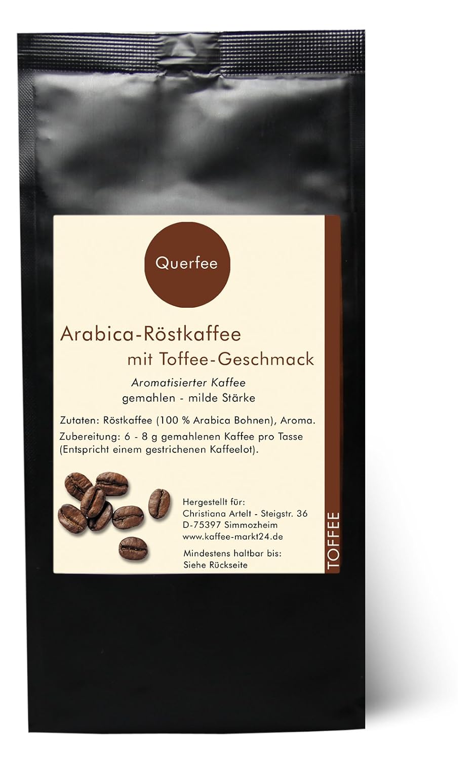 4 x Coffee with Flavour - Coffee Gift Tasting Set - Almond Cinnamon, Toffee, Chocolate, Macadamia - Arabica Roasted Coffee with Aroma - Ground - 4 x 75 g (300 g Total) – Bild 3