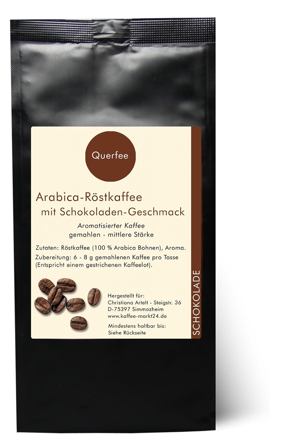 4 x Coffee with Flavour - Coffee Gift Tasting Set - Almond Cinnamon, Toffee, Chocolate, Macadamia - Arabica Roasted Coffee with Aroma - Ground - 4 x 75 g (300 g Total) – Bild 4