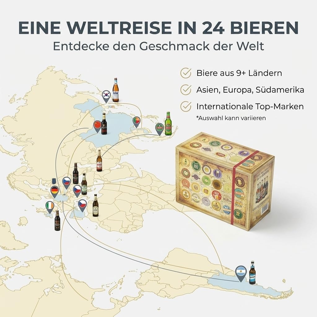 Gift for Men for the 40th - Beer Box - 24 Beers of the World - Beer Advent Calendar 2024 2025 Men – Bild 4