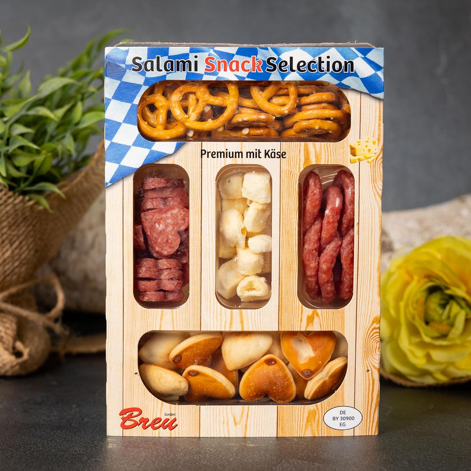 WURSTBARON® Gift Basket "Kleine Genussfreude" - Sausage & Salami Gift Set - Specialities Tasting Box - Small Gift Basket, Lunch Gift for Men & Women - Birthday, Christmas – Bild 6