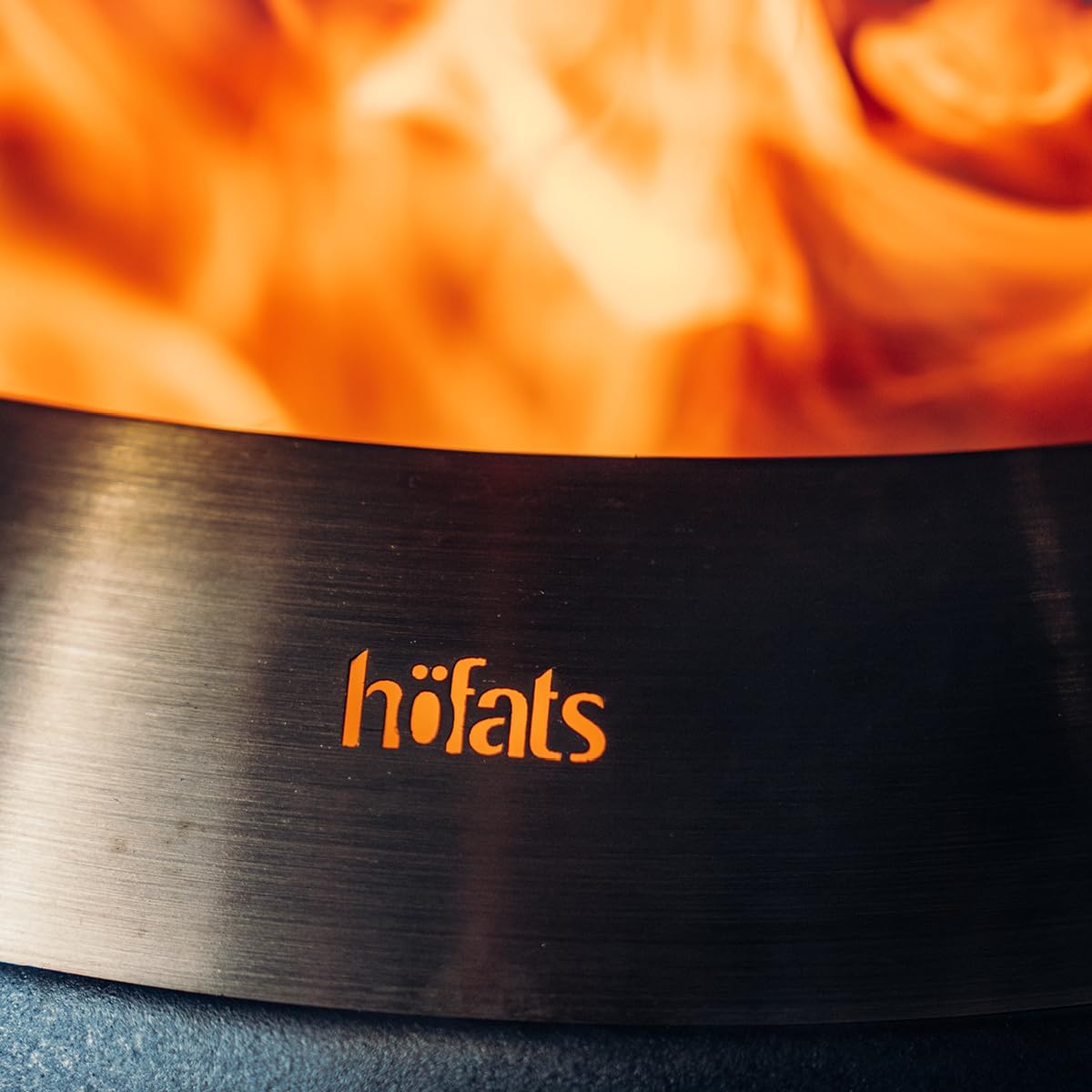 höfats Moon 45 Smokeless Fire Bowl with High Base Made of Stainless Steel - Enamelled Low Smoke Fire Basket with Wood Carburettor Technology, Two-Stage Combustion Process - Fire Pit with Diameter 45 – Bild 9