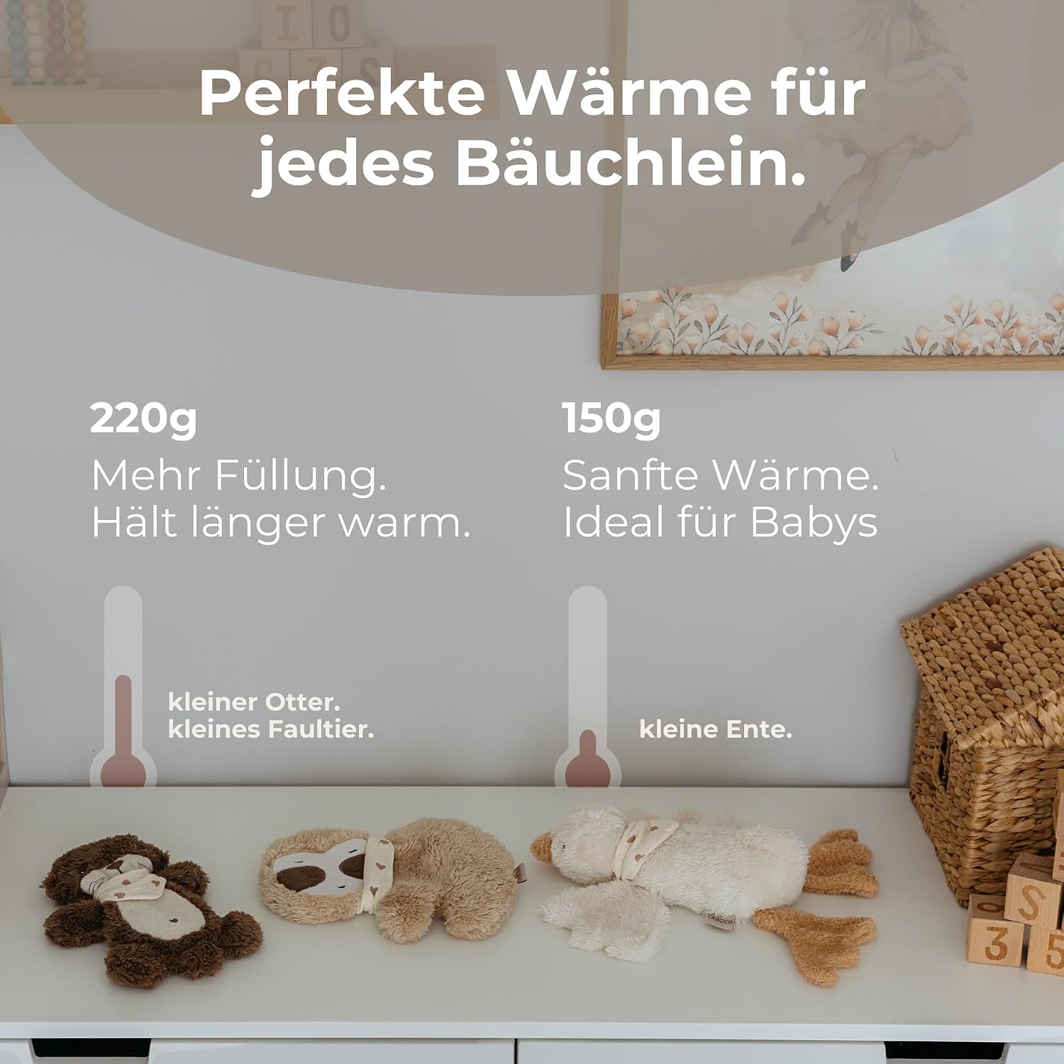 Bjorki Heat Cushion Baby & Children with Linseed for Microwave - Sloth – Bild 7