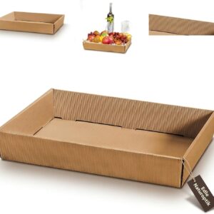 1000 x Gift Baskets 315 x 220 x 55 mm Open Wave Natural