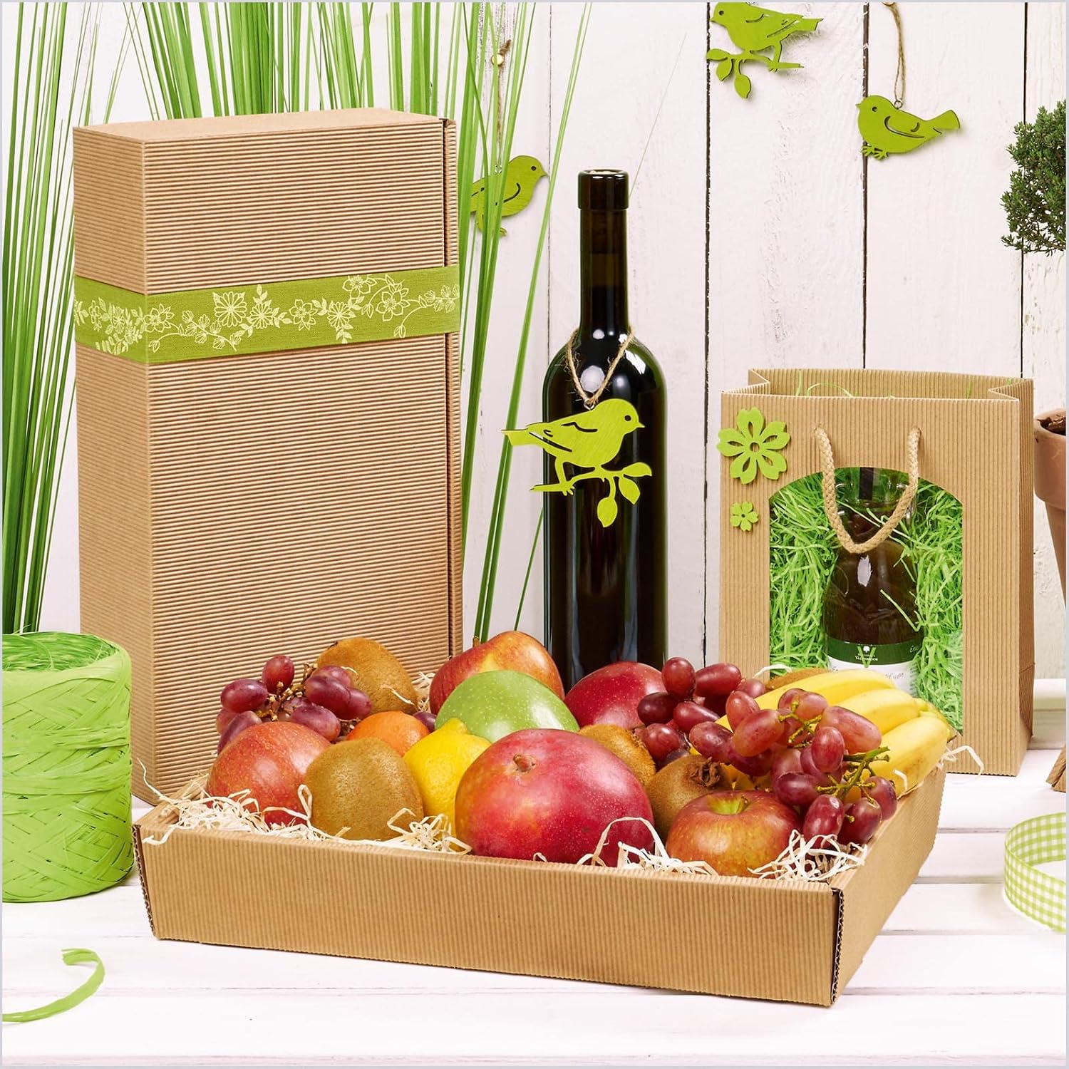 1000 x Gift Baskets 315 x 220 x 55 mm Open Wave Natural – Bild 3