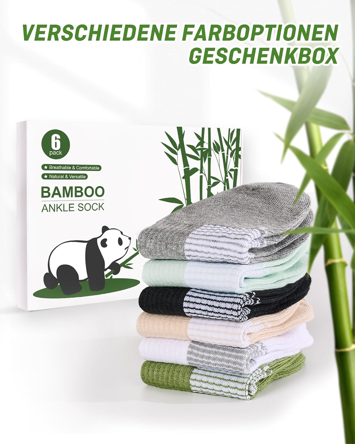 Bamboo Trainer Socks for Women, 6 Pairs, Breathable – Bild 7