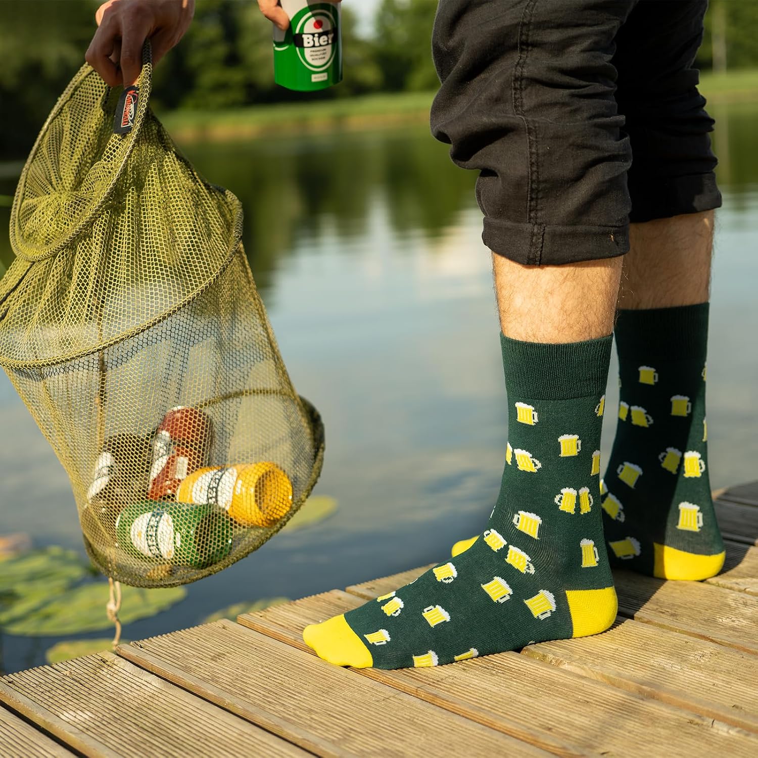 soxo Tin Socks Men's Beer Gifts For Men Funny Gift Summer Socks Men 40-45 1-4 Pairs – Bild 3
