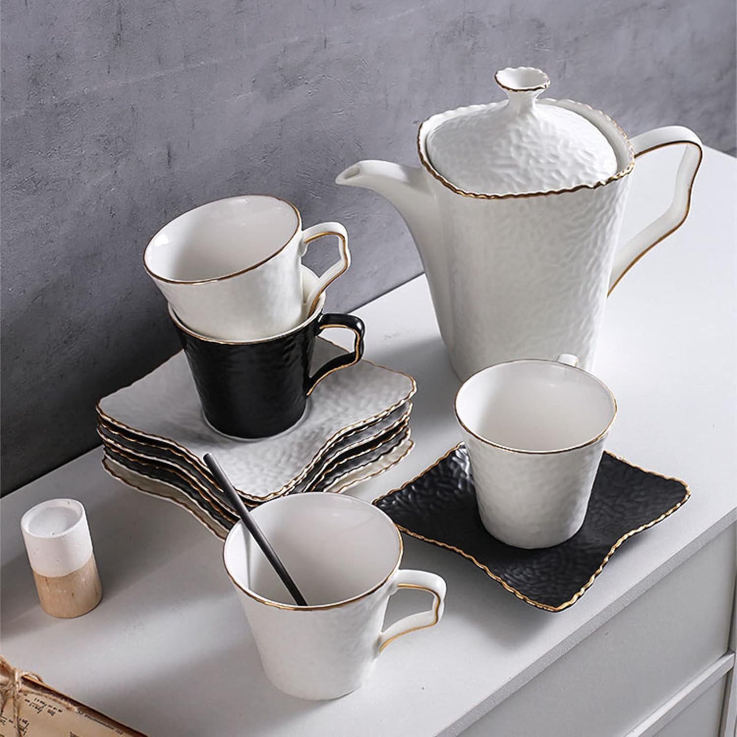 Tea Set, Coffee and Tea Gift Sets Porcelain and Ceramic Cups and Saucers for 4 People, Tea Sets with Teapot, Tea Cups – Bild 5