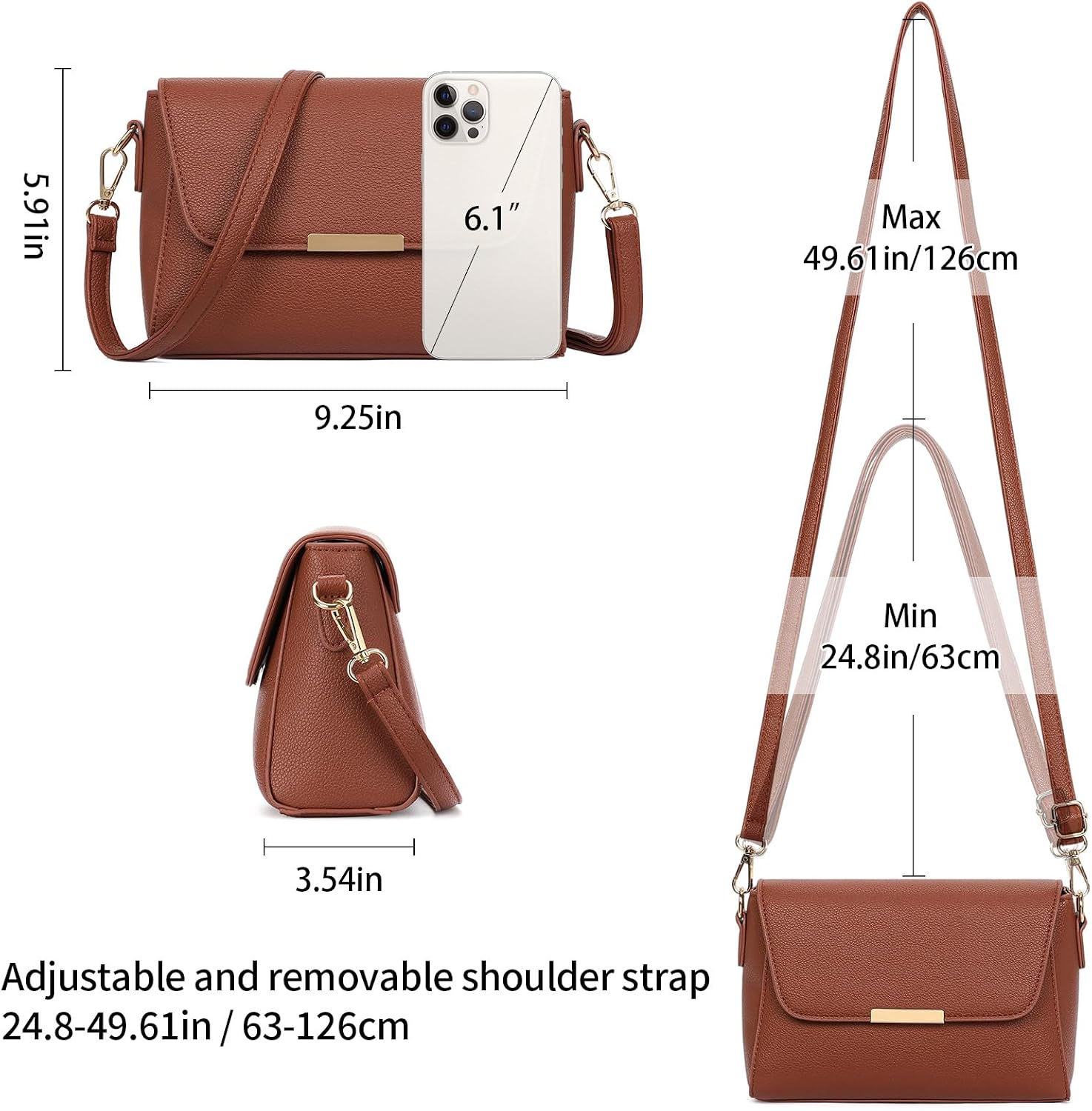 FALAN MULE Women's Handbag, Genuine Leather, Handbag, Shopper Bag, Soft Hobo Shoulder Bag, Medium Size with 2 Shoulder Straps – Bild 4