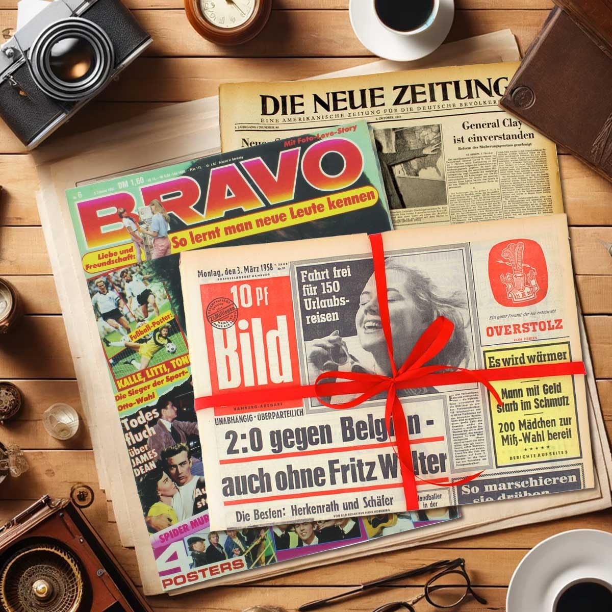 Newspaper from the Day of Birth 1955 - Historical Newspaper as a Gift Idea – Bild 2