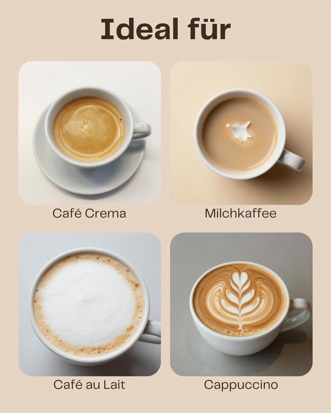 EMILIA Crema Classico Coffee Beans 8 x 1 kg - Premium Coffee Whole Beans - Medium Roast (Thickness 3/5) - Matched to Fully Automatic Coffee Machine & Portafilter - as Café Crema, Latte & Café au Lait – Bild 6