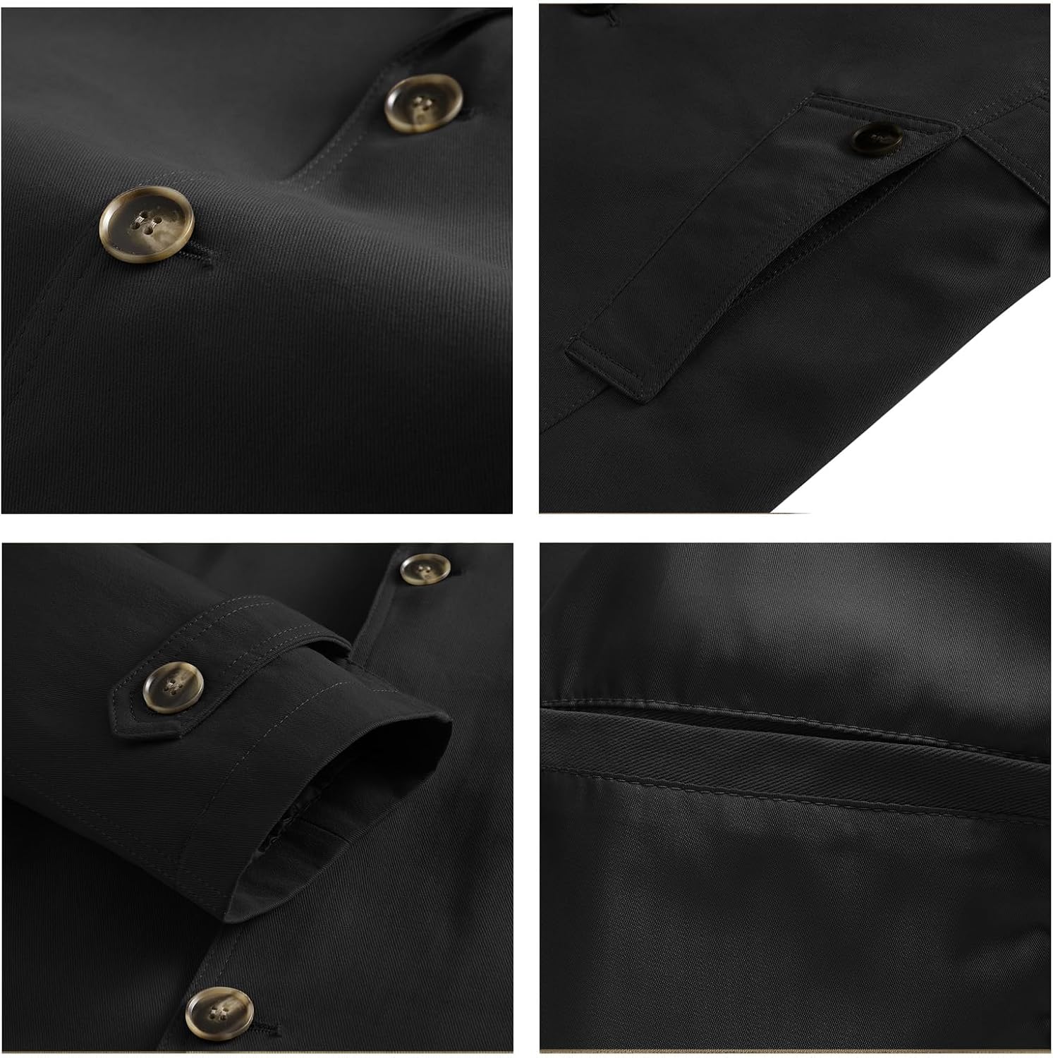 KUDORO Men's Transition Jacket, Lightweight Aviator Jacket, Bomber Jacket, Cotton Cargo Jacket, Men's Trench Coat with Multiple Pockets – Bild 5