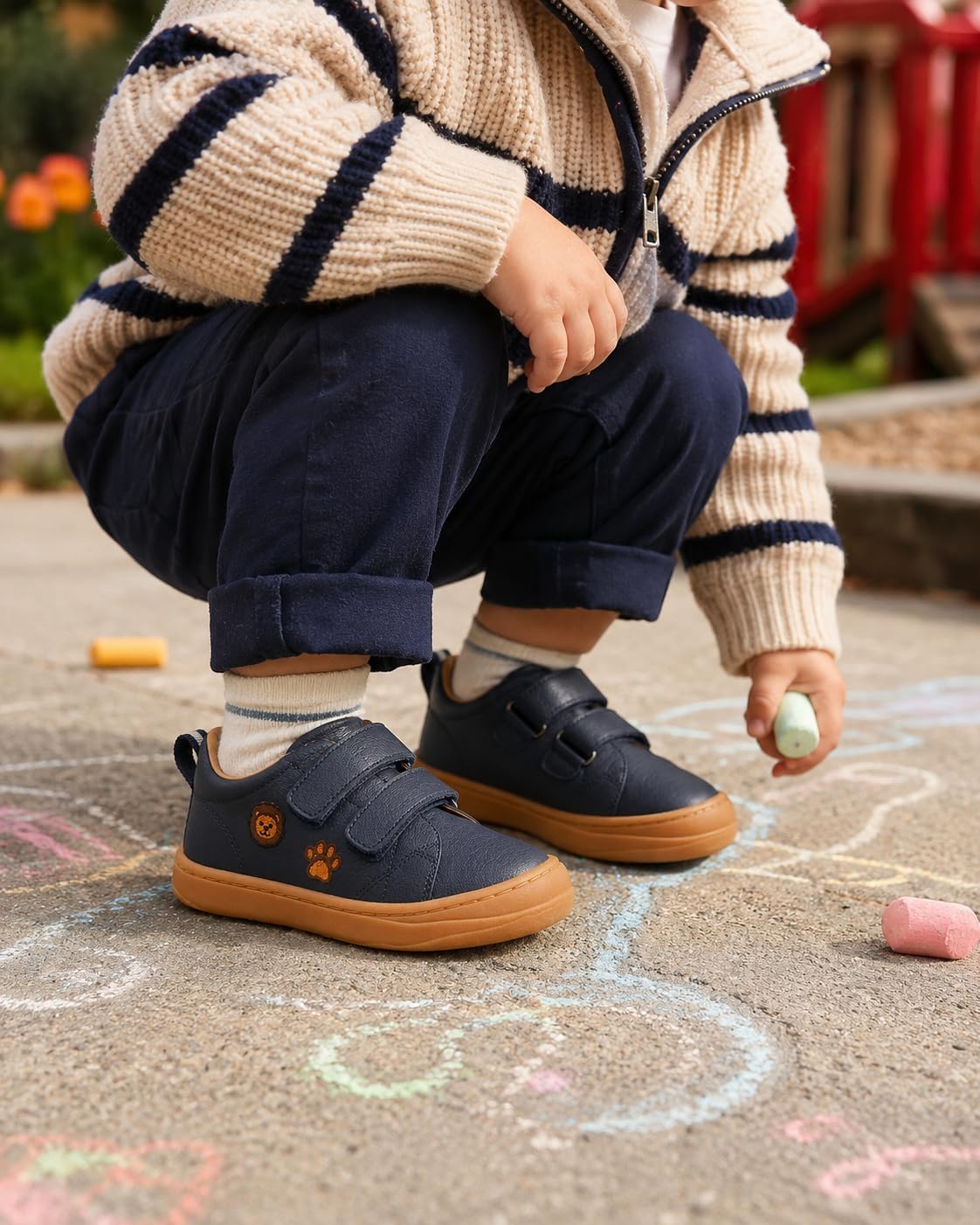 LIO&Friends Children's Barefoot Shoes Leather Boys Trainers Wide Toe Box Growth Insert Sizes 21-30 – Bild 7