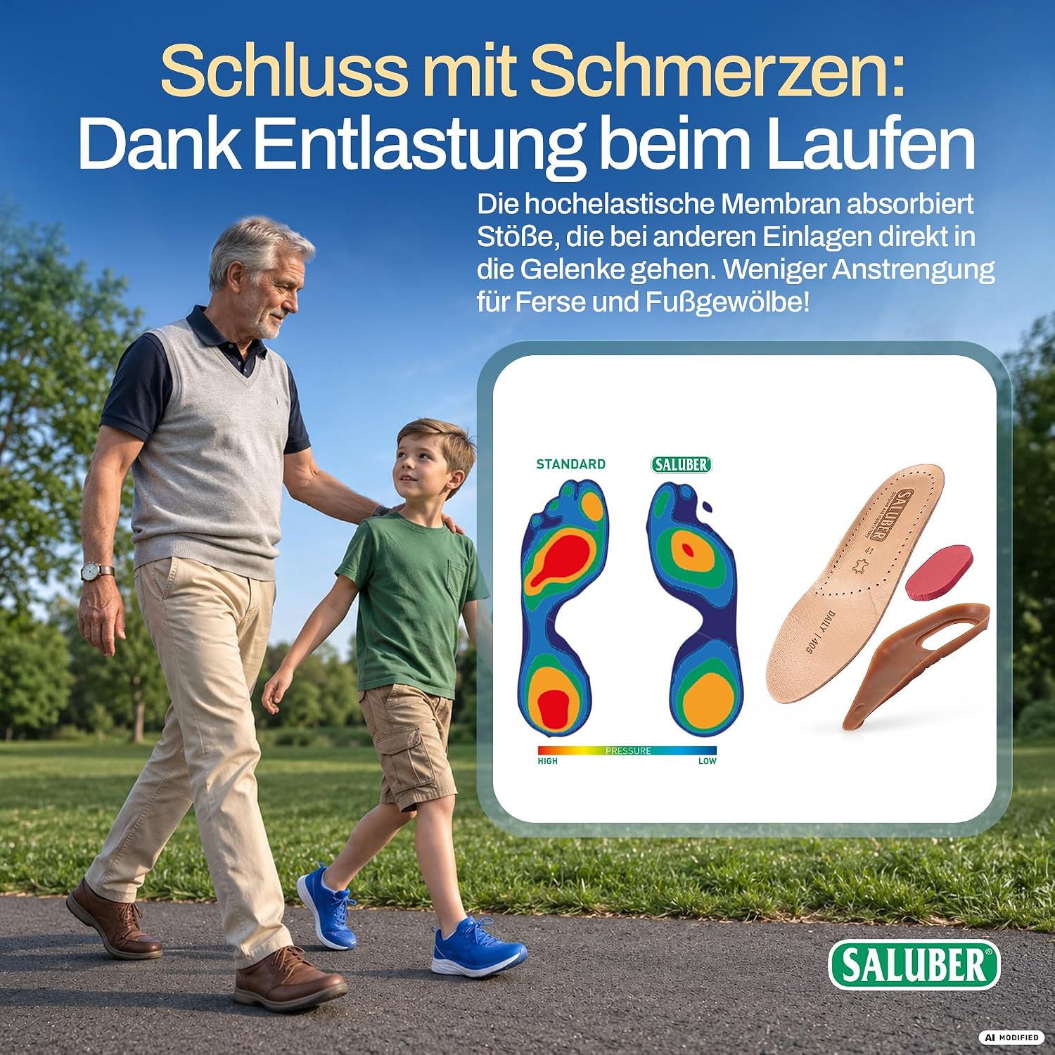 Saluber Leather Insoles for Men and Women, Size 41 – Bild 5