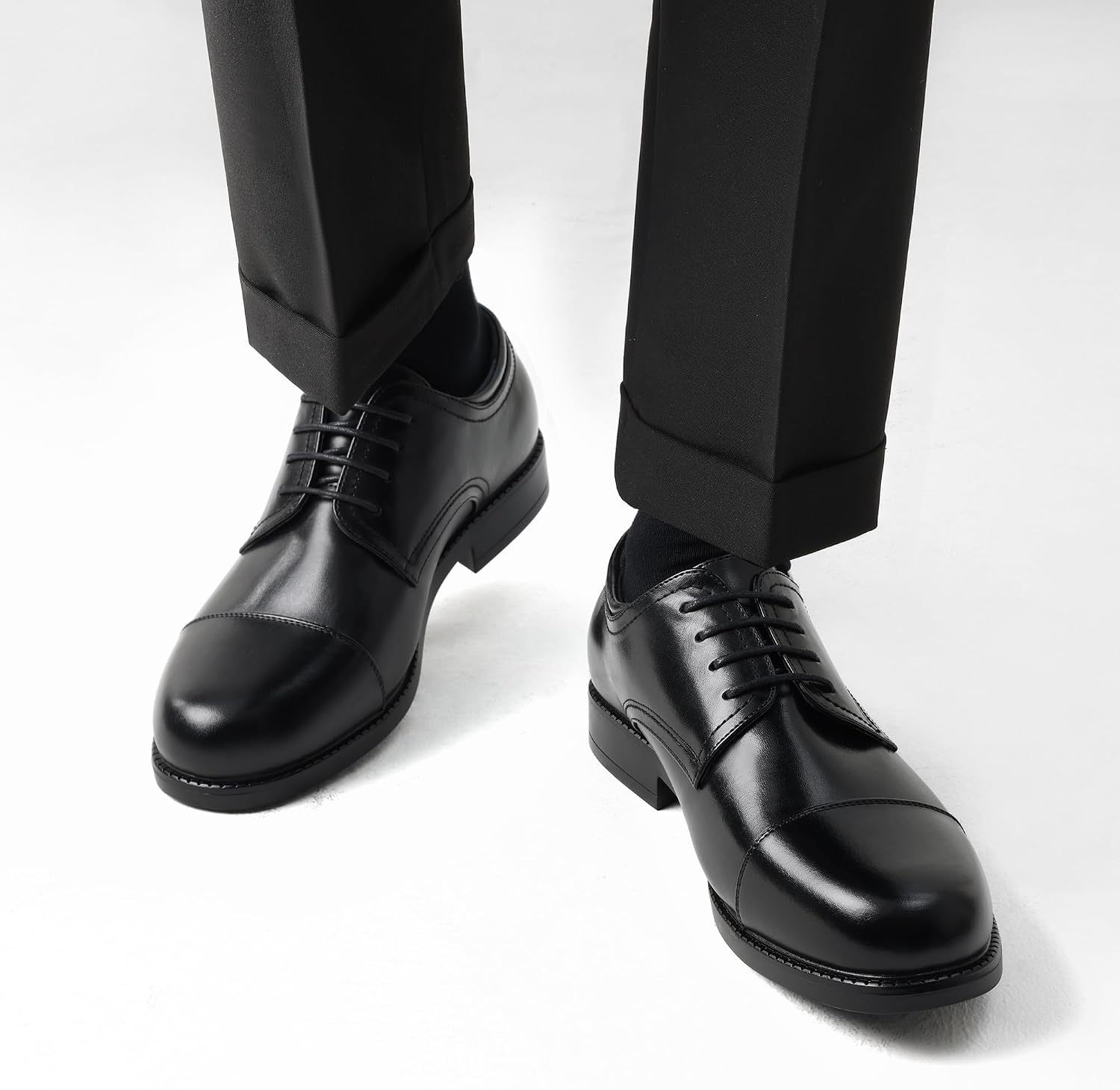 Bruno Marc Men's Dress Shoes Lace-Up Half Derby – Bild 2