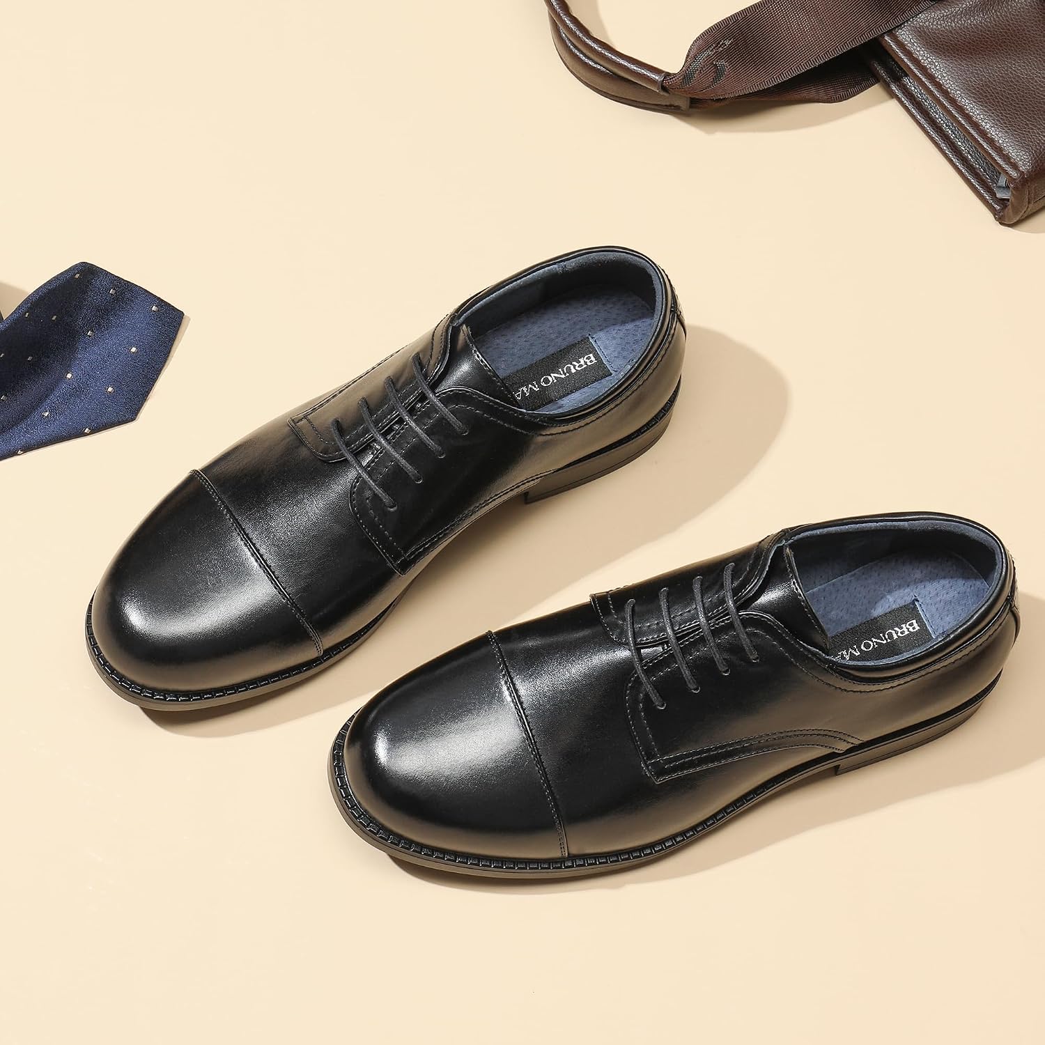 Bruno Marc Men's Dress Shoes Lace-Up Half Derby – Bild 9