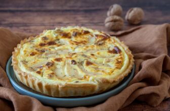 Birnen-Tarte mit Ziegenfrischkäse – Rezept