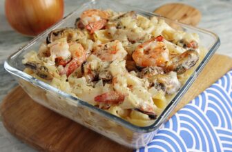 Nudelgratin frutti di mare – Rezept
