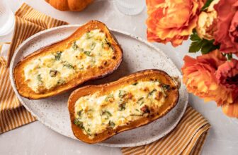 Gefüllter Kürbis mit Pilzen – Rezept