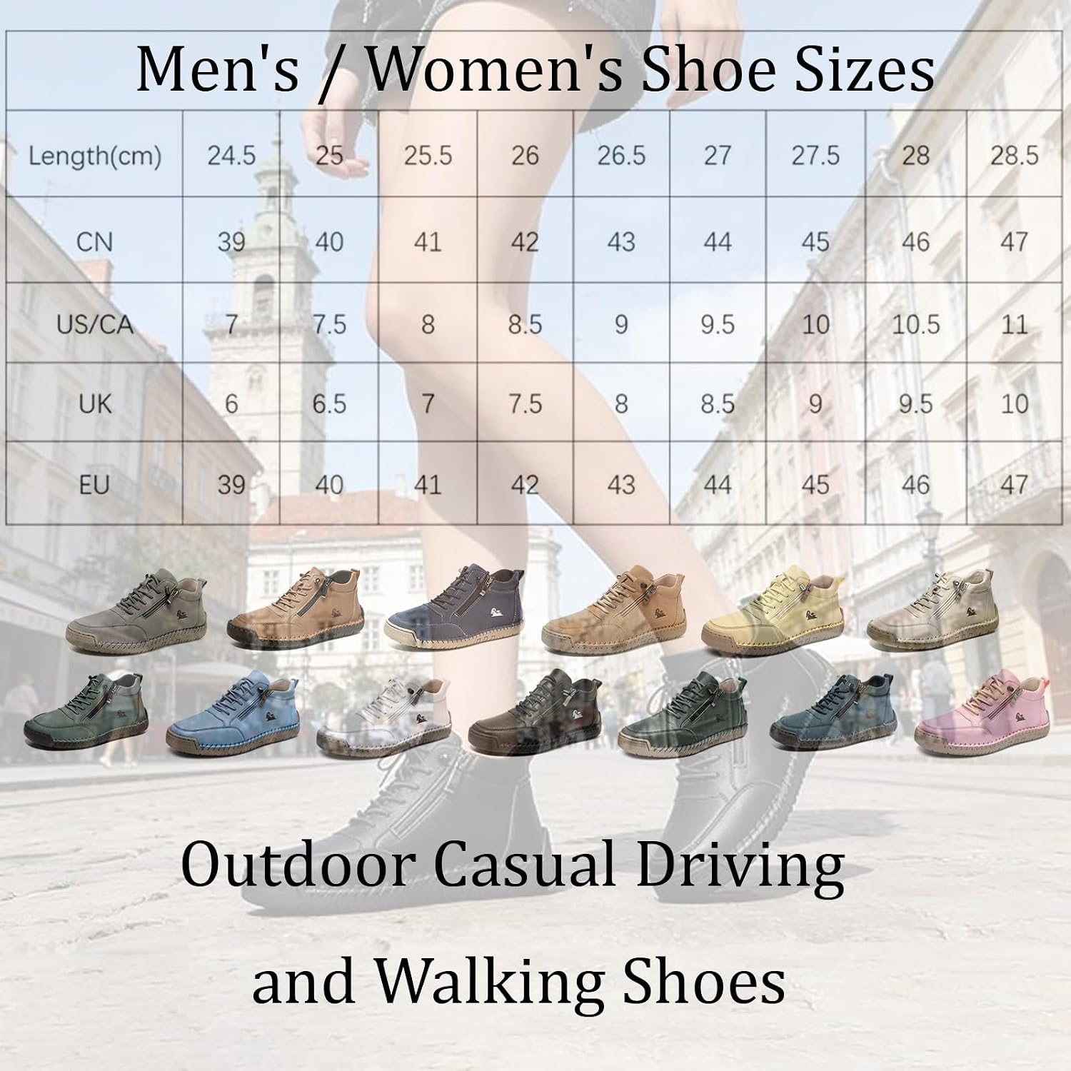 Handmade Orthopaedic Comfortable Women's Shoes Made of Leather, Unisex Leather Trainers with Side Zip, Flat Shoes, Soft Orthopaedic Slip-on Trainers – Bild 4