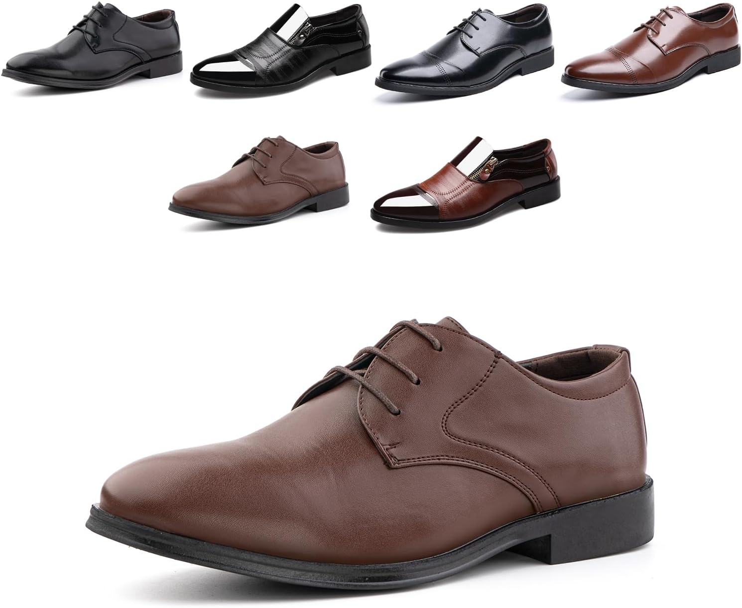 Derby Shoes Men's Oxford Suit Shoes Leather Shoes Business Shoes Formal Brogues Lace-Up Shoes Classic Lace-Up Shoes Black Brown 37-48