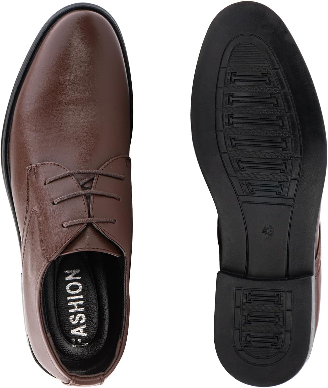 Derby Shoes Men's Oxford Suit Shoes Leather Shoes Business Shoes Formal Brogues Lace-Up Shoes Classic Lace-Up Shoes Black Brown 37-48 – Bild 5