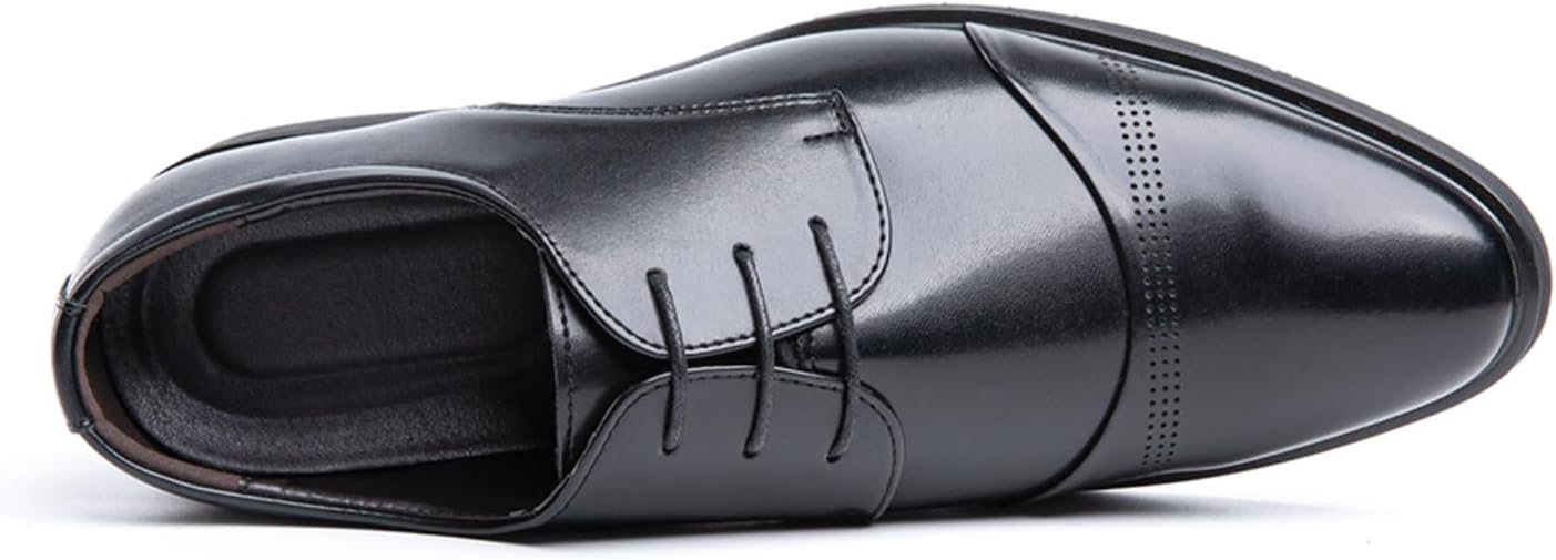Derby Shoes Men's Oxford Suit Shoes Leather Shoes Business Shoes Formal Brogues Lace-Up Shoes Classic Lace-Up Shoes Black Brown 37-48 – Bild 6