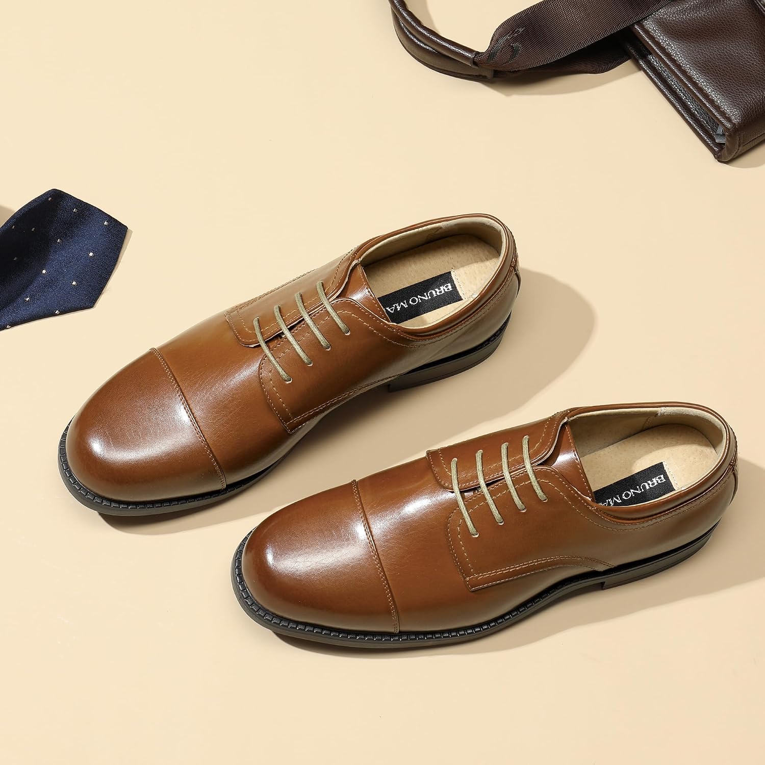 Bruno Marc Men's Dress Shoes Lace-Up Half Derby – Bild 9