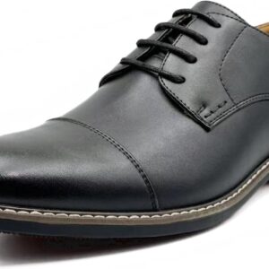 Finishing & Sewing Men's Oxford Lace Up Shoes with Caps