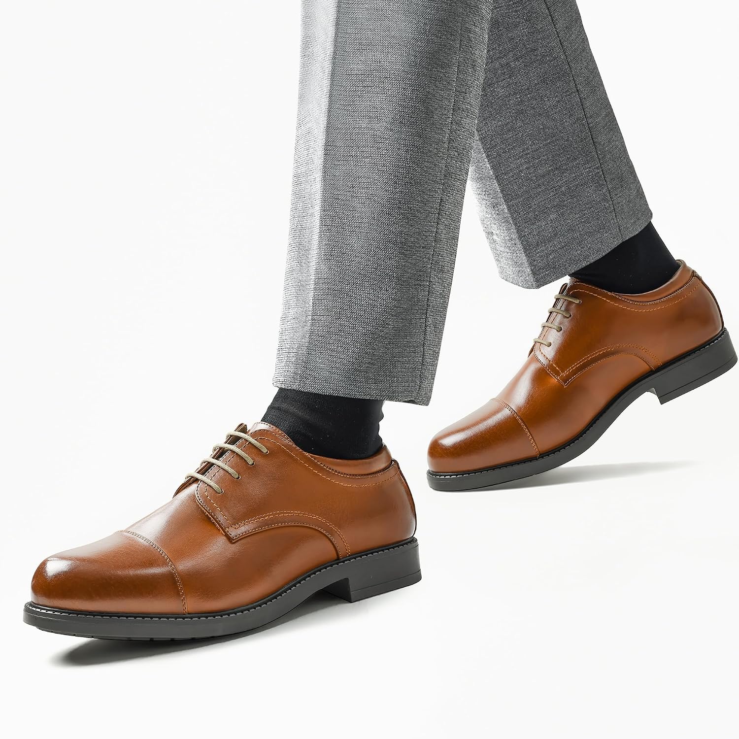 Bruno Marc Men's Dress Shoes Lace-Up Half Derby – Bild 2