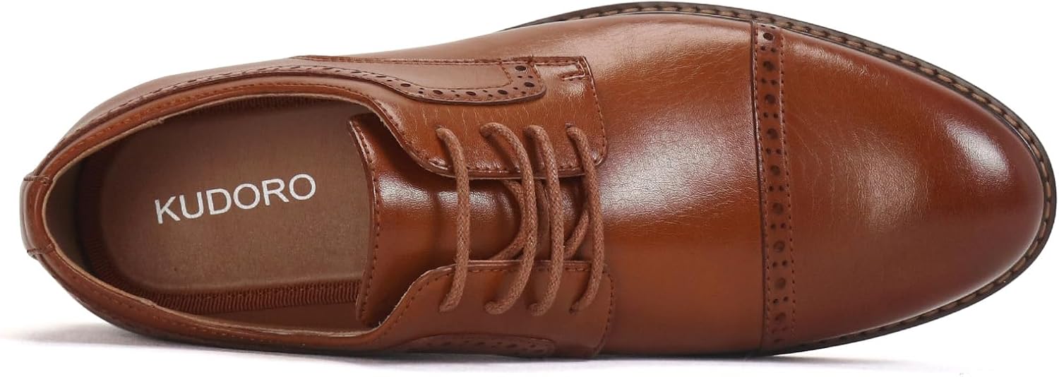 KUDORO Men's Suit Shoes, Classic Business Lace-Up Shoes – Bild 3