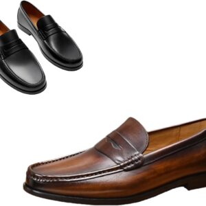 Men's Moccasins - Handmade Business Loafers Made of Genuine Leather by Hand in Spain, Comfortable Men's Shoes for Leisure and Office